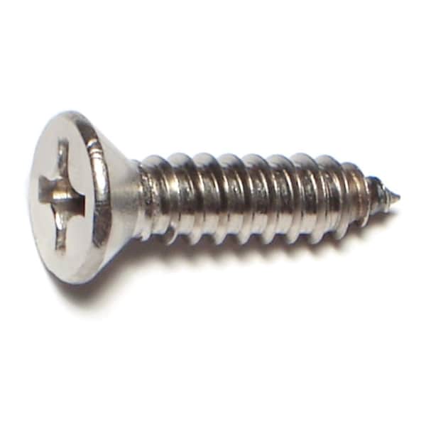 Midwest Fastener Sheet Metal Screw, #14 x 1 in, 18-8 Stainless Steel Flat Head Phillips Drive, 15 PK 34003 - main